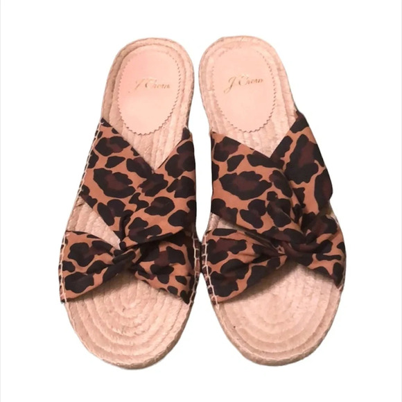 NIB J CREW LEOPARD ESPADRILLES - Picture 1 of 6
